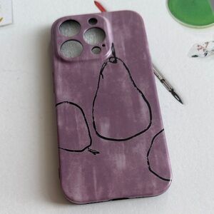 iPhone 15pro Purple Case Pear Design
